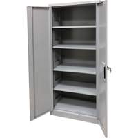 Storage Cabinet, Steel, 4 Shelves, 66" H x 30" W x 15" D, Grey Distribution Industrielle GC