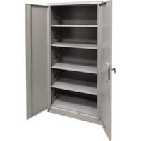 Armoire de rangement, Acier, 4 Tablettes, 78" h x 36" la x 24" P, Gris Distribution Industrielle GC