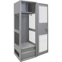 Casier pour &eacute;quipement avec porte, Acier, 24" la x 24" p x 72" h, Gris Distribution Industrielle GC