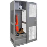 Casier pour &eacute;quipement avec porte, Acier, 24" la x 24" p x 72" h, Gris Distribution Industrielle GC
