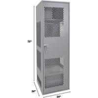 Casier pour &eacute;quipement avec porte, Acier, 24" la x 24" p x 72" h, Gris Distribution Industrielle GC