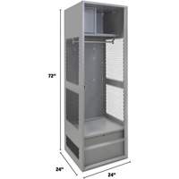 Casier pour &eacute;quipement, Acier, 24" la x 24" p x 72" h, Gris Distribution Industrielle GC