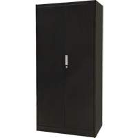 Armoire de rangement combin&eacute;e, 36" la x 18" p x 72" h, Noir Distribution Industrielle GC