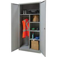 Combination Storage Cabinet, 36" W x 18" D x 72" H, Grey Distribution Industrielle GC