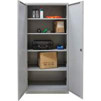 Hi-Boy Storage Cabinet, Steel, 4 Shelves, 72" H x 36" W x 18" D, Grey Distribution Industrielle GC