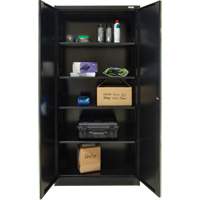 Hi-Boy Storage Cabinet, Steel, 4 Shelves, 72" H x 36" W x 18" D, Black Distribution Industrielle GC