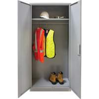 Wardrobe Storage Cabinet, Steel, 36" W x 18" D x 72" H, Grey Distribution Industrielle GC