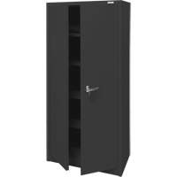 Storage Cabinet, Steel, 4 Shelves, 66" H x 30" W x 15" D, Black Distribution Industrielle GC