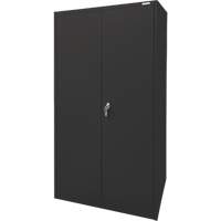 Armoire d'entreposage, Acier, 4 Tablettes, 78" h x 36" la x 24" P, Noir Distribution Industrielle GC