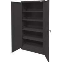 Armoire d'entreposage, Acier, 4 Tablettes, 78" h x 36" la x 24" P, Noir Distribution Industrielle GC