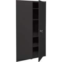 Armoire d'entreposage, Acier, 4 Tablettes, 78" h x 36" la x 24" P, Noir Distribution Industrielle GC
