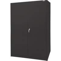 Storage Cabinet, Steel, 4 Shelves, 78" H x 48" W x 24" D, Black Distribution Industrielle GC
