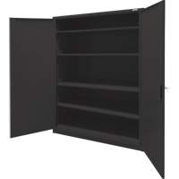 Storage Cabinet, Steel, 4 Shelves, 78" H x 48" W x 24" D, Black Distribution Industrielle GC