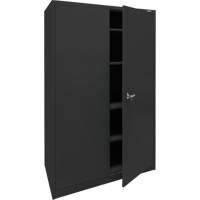 Storage Cabinet, Steel, 4 Shelves, 78" H x 48" W x 24" D, Black Distribution Industrielle GC