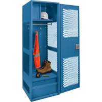 Gear Locker with Door, Steel, 24" W x 18" D x 72" H, Dark Blue Distribution Industrielle GC