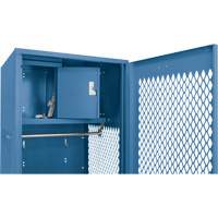 Gear Locker with Door, Steel, 24" W x 18" D x 72" H, Dark Blue Distribution Industrielle GC
