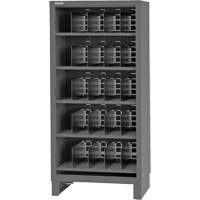 Armoire robuste &agrave; façade ouverte avec s&eacute;parateurs, Acier, 0 tiroirs, 36" x 24" x 78", Gris Distribution Industrielle GC