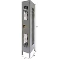 Casiers ventil&eacute;s, 12" x 18" x 78", Acier, Gris, D&eacute;mont&eacute;, Perfor&eacute; Distribution Industrielle GC
