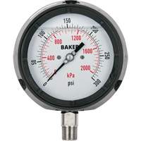 Pressure Gauge, 4-1/2" , 0 - 15 psi/0 - 100 kPa, Bottom Mount, Liquid Filled Analogue Distribution Industrielle GC