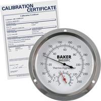 Thermo-hygrom&egrave;tre &agrave; cadran avec certificat ISO, 0,0% - 100% RH, 30 - 250°F (0 - 120°C) Distribution Industrielle GC