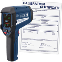 Thermom&egrave;tre infrarouge professionnel avec thermocouple de type K int&eacute;gr&eacute; et certificat d'&eacute;talonnage, -58 - 3362°F (-50 - 1850°C), 55:1, &eacute;missivit&eacute; Ajustable Distribution Industrielle GC