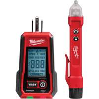 D&eacute;tecteur de tension avec DEL et testeur de prise DDFT, 50 V - 1000 V, Alerte Affichage & son Distribution Industrielle GC
