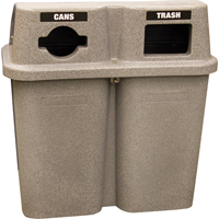 Contenants de recyclage Bullseye, Bord de rue, Plastique, 2 x 22 gal. US Distribution Industrielle GC
