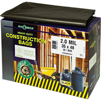 Sacs pour d&eacute;chets pour entrepreneurs, Fort, 30" la x 48" lo, 2 mils, Noir, Capacit&eacute; 121,13 L (32 gal.) Distribution Industrielle GC