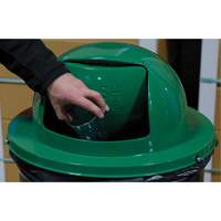 Drum Waste Disposal Top, Dome Lid, Metal, Fits Container Size: 23-1/2" Dia. Distribution Industrielle GC