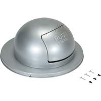 Drum Waste Disposal Top, Dome Lid, Metal, Fits Container Size: 23-1/2" Dia. Distribution Industrielle GC