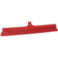 Combo Bristle Push Broom, Coarse/Fine Bristles, 24-1/2", Polyester, Red Distribution Industrielle GC