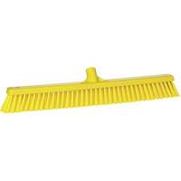 Combo Bristle Push Broom, Coarse/Fine Bristles, 24", Polyester, Yellow Distribution Industrielle GC