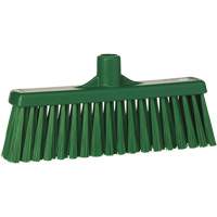 T&ecirc;te de balai droit, Crins Moyen, 12", Polyester, Vert Distribution Industrielle GC