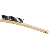 Scratch Brush, Steel, 3 x 19 Wire Rows, 13-3/4" Long Distribution Industrielle GC