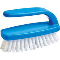 Brosse pour le nettoyage des ongles, 4" l, Soies Synth&eacute;tique, Bleu/Blanc Distribution Industrielle GC