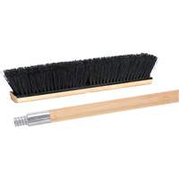 Balai-brosse avec manche &agrave; filetage m&eacute;tallique, 24", Moyen, Soies Tampico Distribution Industrielle GC
