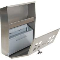 Cendrier, Montage mural, Acier inoxydable, Capacit&eacute; 1.6 Litres, Hauteur 13-4/5" Distribution Industrielle GC