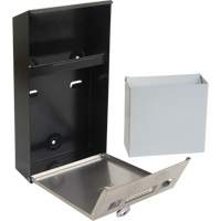 Cendrier, Montage mural, Acier inoxydable, Capacit&eacute; 1 Litre, Hauteur 11-4/5" Distribution Industrielle GC