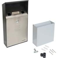 Cendrier, Montage mural, Acier inoxydable, Capacit&eacute; 1 Litre, Hauteur 11-4/5" Distribution Industrielle GC