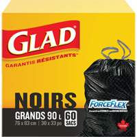 Sacs &agrave; ordures 90 L, R&eacute;gulier, 30" la x 33" lo, Noir Distribution Industrielle GC