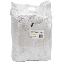 Recycled Material Wiping Rags, Cotton, White, 25 lbs. Distribution Industrielle GC