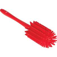 Brosse moyenne avec manche, Soies Ferme, Longueur de 17", Rouge Distribution Industrielle GC