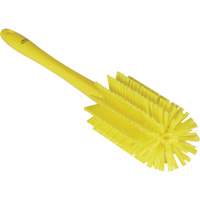 Brosse moyenne avec manche, Soies Ferme, Longueur de 17", Jaune Distribution Industrielle GC