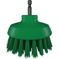 Brosse ronde HyDrive pour perceuse, Soies Tr&egrave;s ferme, Longueur de 3-1/10", Vert Distribution Industrielle GC