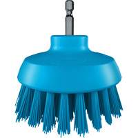 Brosse ronde HyDrive pour perceuse, Soies Tr&egrave;s ferme, Longueur de 3-1/10", Bleu Distribution Industrielle GC