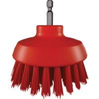 Brosse ronde HyDrive pour perceuse, Soies Tr&egrave;s ferme, Longueur de 3-1/10", Rouge Distribution Industrielle GC