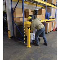 Bollard, Steel, 42" H x 5-1/2" W, Yellow Distribution Industrielle GC