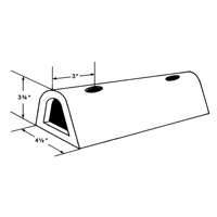 D&eacute;fenses de quai en caoutchouc refoul&eacute;, Caoutchouc, 4-1/2" la x 12" lo x 3-3/4" p Distribution Industrielle GC