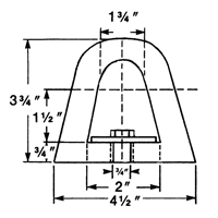 D&eacute;fenses de quai en caoutchouc refoul&eacute;, Caoutchouc, 4-1/2" la x 12" lo x 3-3/4" p Distribution Industrielle GC