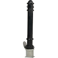 Removable Ornamental Bollards, Steel, 40" H x 4-1/2" W, Black Distribution Industrielle GC